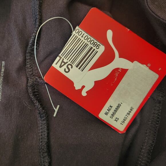 NWT Puma Women's Bike Shorts Black White Logo XS - Picture 7 of 7